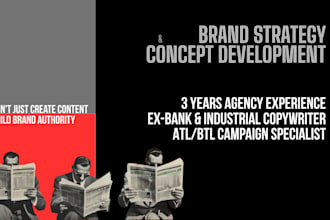 be your creative brand strategist and concept developer