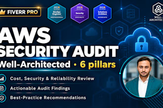 do an AWS security audit and well architected review with fix plan