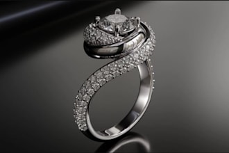 3d jewelry model for printing, 3d jewelry cad design, cad modelling, stl 3dm