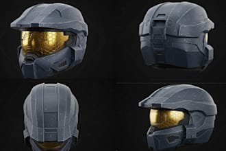 design custom 3d mask 3d helmet 3d cosplay 3d futuristic helmet for 3d pritining