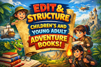 edit and structure your childrens and young adult adventure books