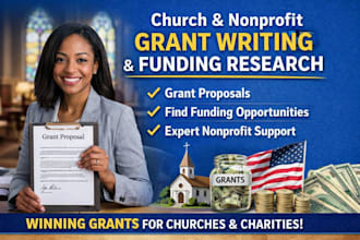 write church and nonprofit grant proposals and find funding opportunities