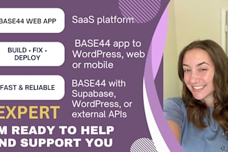 build, fix, debug, depoly base44 expert, base44 web app, saas or ai mvp