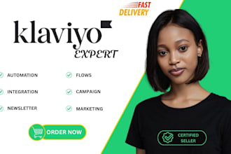 do klaviyo flow, klaviyo campaign and klaviyo integration as klaviyo expert