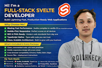 build fast svelte or sveltekit web apps