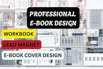 create ebook design, journal, fillable PDF design, lead magnet, workbook