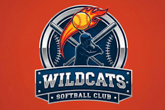 make attractive and imagination softball logo design