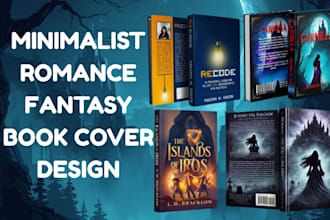design minimalist book cover, romance book cover, fantasy book cover for KDP