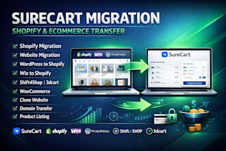 migrate samcart shopify to surecart website upload product domain transfer seo