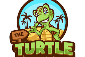 design amazing turtle logo with free source files