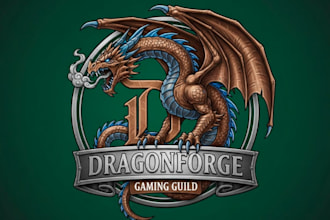 create awesome dragon logo with source file in two days