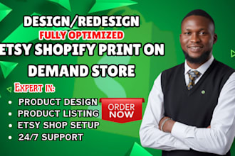 etsy shopify print on demand store printful printify etsy pod print on demand