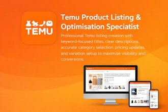 create and optimize temu product listings