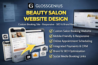 design glossgenius website glossgenius spa skincare beauty salon website