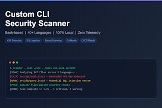 build a custom cli security scanner or code analysis tool