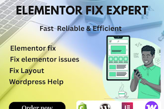 fix elementor bugs errors, and customize elementor website