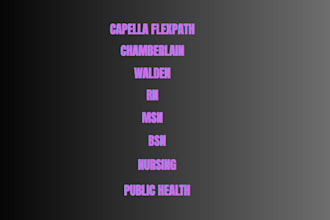 do capella flexpath, chamberlain, walden bsn, msn, dnp nursing and public health