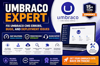 fix umbraco cms errors, bugs, and deployment issues