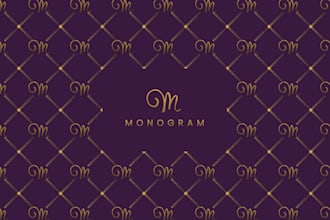 design seamless luxury monogram pattern for textile and packaging