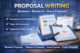 write professional and persuasive proposals for business, research or grants