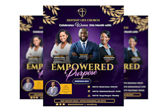 design modern church flyers and christian event posters