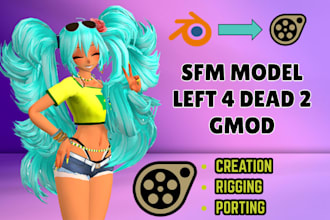 create, fix, rig and port sfm model, left 4 dead 2, mmd gmod playermodel, l4d2