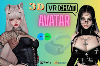 do vrchat avatar, furry avatar, 3d character, vr character, 3d model