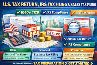 file US tax return irs tax, sales tax filing efile 1040 1120 US llc tax