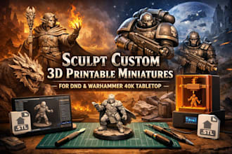 sculpt custom 3d printable miniature stl for dnd wrarhammer 40k tabletop