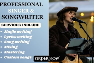 write, compose and sing children songs, nursery rhymes, lullabies and kid jingle