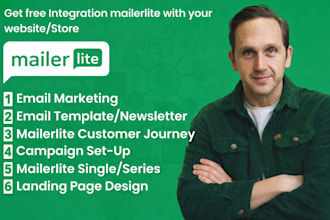 set up high converting mailerlite email automation, forms and landing pages
