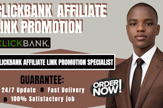 drive clicks and sales with professional clickbank affiliate link promotion