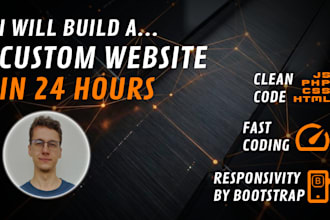 build a custom clean code website in 24 hours