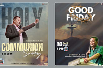 design professional church flyer and christian social media design