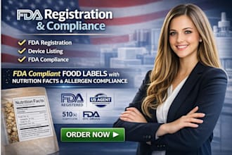 create fda compliant food labels with nutrition facts and allergen compliance