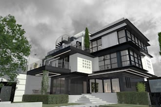 design modern duplex villa with 3d architecture and interior design and 2d plans