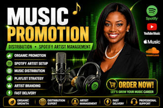 do music promotion, distribution and spotify artist management