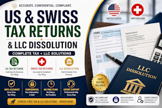 prepare US and swiss tax returns and handle llc dissolution
