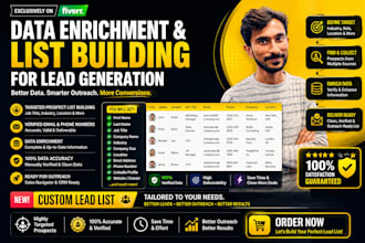do data enrichment and list building for lead generation