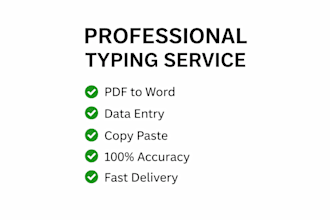 do professional typing and data entry work