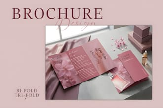 design professional bi fold, tri fold and corporate brochure