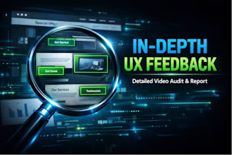 provide in depth website usability testing and UX feedback