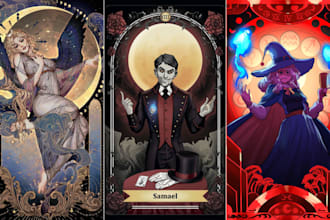 do tarot card game oracle card game illustration tarot playing card game design
