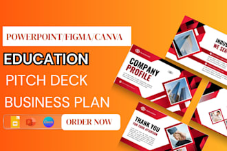 design an investor ready education pitch deck edtech startup fundraising