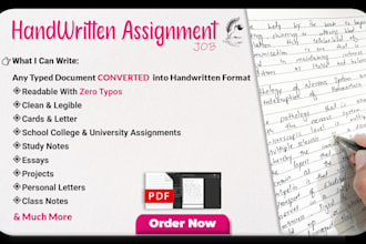 do neat handwritten assignments job