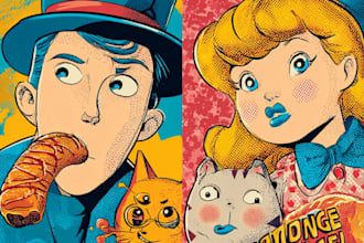 retro comic illustration vintage comic pop art retro poster retro vintage