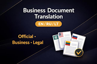 translate and professionally format business documents