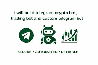 build telegram crypto bot, trading bot and custom telegram bot