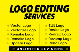 vectorize, fix, edit or redesign your logo