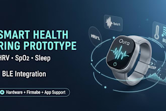develop custom smart healthcare ring prototype with ble and hrv tracking